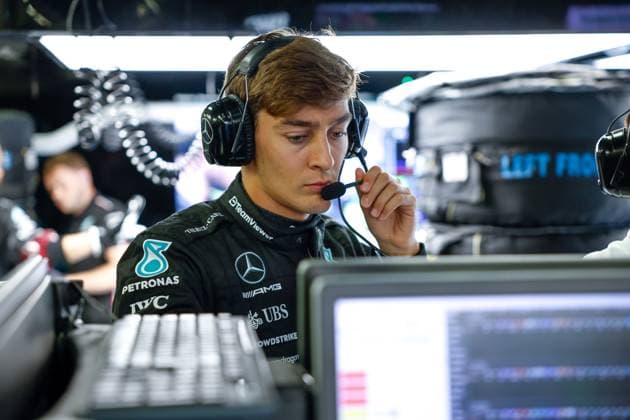 RUSSELL George (gbr), Mercedes AMG F1 Team W14, portrait during the 2023 Formula 1 Rolex Grosser Preis von Osterreich, 2023 Austrian Grand Prix, 9th round of the 2023 Formula One World Championship, WM, Weltmeisterschaft from June 30 to July 2, 2023 on the Red Bull Ring, in Spielberg, Austria - F1 - AUSTRIAN GRAND PRIX 2023 DPPI Panoramic  F12023GP10AUT_JK077435 