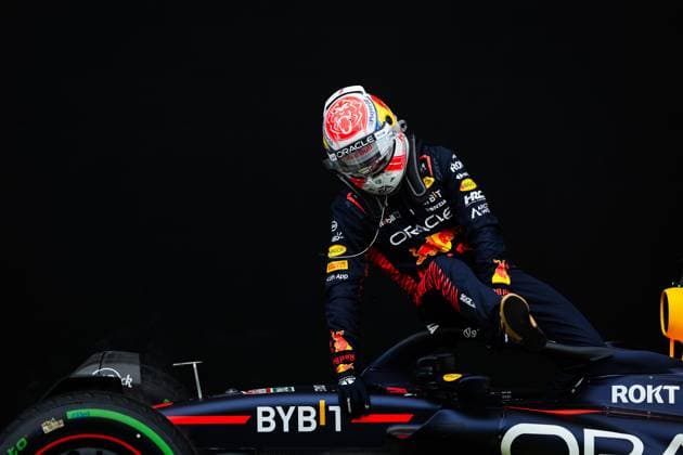 VERSTAPPEN Max (ned), Red Bull Racing RB19, portrait during the 2023 Formula 1 Rolex Grosser Preis von Osterreich, 2023 Austrian Grand Prix, 9th round of the 2023 Formula One World Championship, WM, Weltmeisterschaft from June 30 to July 2, 2023 on the Red Bull Ring, in Spielberg, Austria - F1 - AUSTRIAN GRAND PRIX 2023 DPPI Panoramic  00123022_GOOD4251 