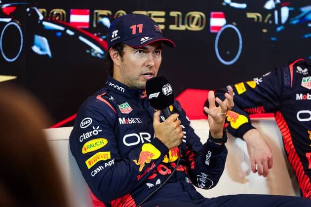 PEREZ Sergio (mex), Red Bull Racing RB19, portrait during the 2023 Formula 1 Rolex Grosser Preis von Osterreich, 2023 Austrian Grand Prix, 9th round of the 2023 Formula One World Championship, WM, Weltmeisterschaft from June 30 to July 2, 2023 on the Red Bull Ring, in Spielberg, Austria - F1 - AUSTRIAN GRAND PRIX 2023 DPPI Panoramic  00123022_GOOD4565 