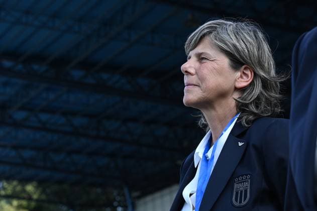 Fußball, Frauen Länderspiel, Italien - Marokko friendly football match - Italy Women vs Morocco italy s coach milena bertolini during Italy Women vs Morocco, friendly football match in Ferrara, Italy, July 01 2023 Ferrara Paolo Mazza stadium Italy Copyright: xAlessioxTarpinix xLiveMediax LPS_987662