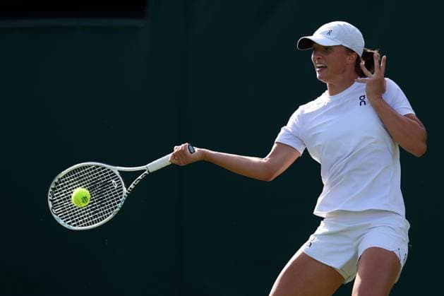 1st July 2023; All England Lawn Tennis and Croquet Club, London, England: Wimbledon Tennis Tournament Practice Day; Iga Swiatek during her practice session  ActionPlus12525959 ShaunxBrooks