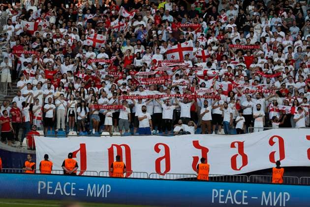 UEFA European Under-21 Football Championship, Georgia Israel, quarter-finals, 01 07 2023, Tbilisi The Georgian fans, UEFA European Under-21 Football Championship in Romania and Georgia, Georgia Israel, quarter-finals, 01 07 2023, Boris Paichadze Dinamo Arena, Tbilisi Copyright: xBEAUTIFULxSPORTS Meuselx