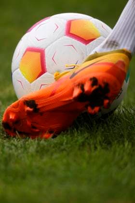 Duesseldorf, Germany, 2 Football Bundesliga friendly match Turu Duesseldorf vs Fortuna Duesseldorf 2 6 on 01 07 2023 in the stadium at the Feuerbachstrasse in Duesseldorf ball,game,football,soccer ball,Derbystar,grass,pitch,soccer shoe,high Norbert Schmidt, Duesseldorf