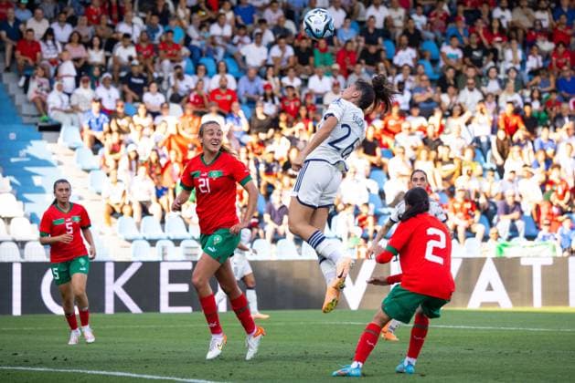 Chiara Beccari of Italy in action during the WomenÃ‚Â s International Friendly, Länderspiel, Nationalmannschaft match between Italy and Morocco at Stadio Paolo Mazza on July 01, 2023 in Ferrara, Italy. Ã‚ Photo: Cinzia Camela.  Copyright: xCinziaxCamela IPAxSportx xipa-agx xIPAxSportx 0 IPA_IPA38995192