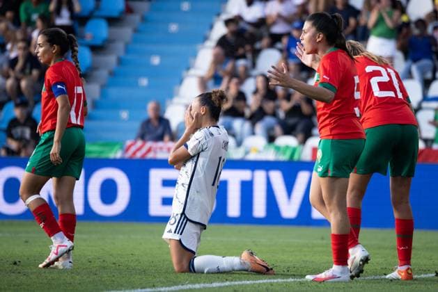 Annamaria Serturini of Italy in action during the WomenÃ‚Â s International Friendly, Länderspiel, Nationalmannschaft match between Italy and Morocco at Stadio Paolo Mazza on July 01, 2023 in Ferrara, Italy. Ã‚ Photo: Cinzia Camela.  Copyright: xCinziaxCamela IPAxSportx xipa-agx xIPAxSportx 0 IPA_IPA38995206