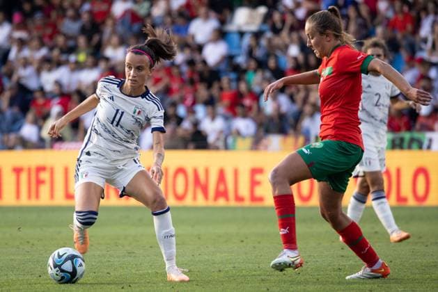 Barbara Bonansea of Italy in action during the WomenÃ‚Â s International Friendly, Länderspiel, Nationalmannschaft match between Italy and Morocco at Stadio Paolo Mazza on July 01, 2023 in Ferrara, Italy. Ã‚ Photo: Cinzia Camela.  Copyright: xCinziaxCamela IPAxSportx xipa-agx xIPAxSportx 0 IPA_IPA38995225