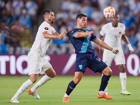RECORD DATE NOT STATED 2023 CONCACAF Gold Cup Guatemala 0-0 Canada (L-R), Steve Vitoria of Canada and Darwin Lom of Guatemala during the game Guatemala vs Canada, corresponding to group D of the CONCACAF Gold Cup 2023, at Shell Energy Stadium, on July 01, 2023. <br><br> (I-D), Steve Vitoria de canada y Darwin Lom de Guatemala durante el partido Guatemala vs Canada, correspondiente al grupo D de la Copa Oro de la CONCACAF 2023, en el Shell Energy Stadium, el 01 de Julio de 2023. HOUSTON TEXAS ESTADOS UNIDOS  Copyright: xCristianxdexMarchenax 20230701222948_CGC_23_GD_GUA_CAN_LOM67