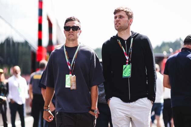 FORMULA 1 - GP of Austria 2023 SPIELBERG,AUSTRIA,02.JUL.23 - MOTORSPORTS, FORMULA 1 - Grand Prix of Austria, Red Bull Ring. Image shows Christoph Baumgartner (RB Leipzig) and Dominik Baumgartner (WAC).  GEPAxpictures xDanielxGoetzhaber