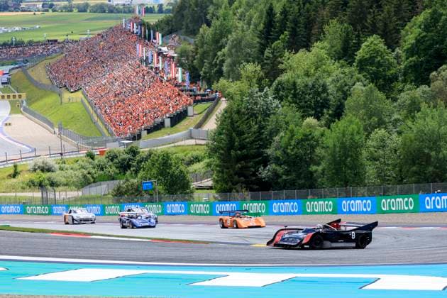 FORMULA 1 - GP of Austria 2023 SPIELBERG,AUSTRIA,02.JUL.23 - MOTORSPORTS, FORMULA 1 - Grand Prix of Austria, Red Bull Ring, legends parade. Image shows Alexander Wurz in a McLaren M8F.  GEPAxpictures xMarioxBuehner