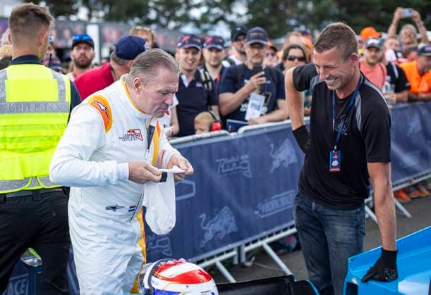 FORMULA 1 - GP of Austria 2023 SPIELBERG,AUSTRIA,02.JUL.23 - MOTORSPORTS, FORMULA 1 - Grand Prix of Austria, Red Bull Ring, legends parade. Image shows Jos Verstappen (NED).  GEPAxpictures xWolfgangxJannach