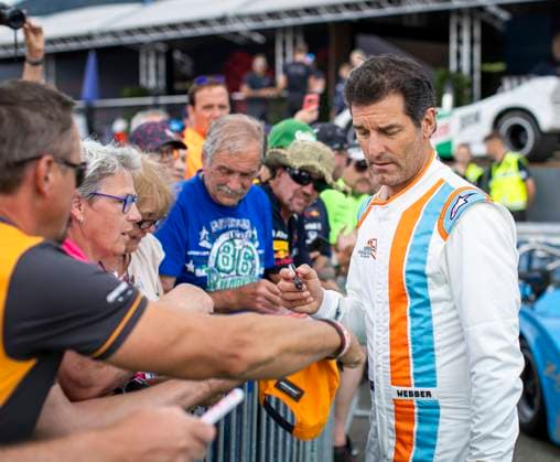 FORMULA 1 - GP of Austria 2023 SPIELBERG,AUSTRIA,02.JUL.23 - MOTORSPORTS, FORMULA 1 - Grand Prix of Austria, Red Bull Ring, legends parade. Image shows Mark Webber (AUS).  GEPAxpictures xWolfgangxJannach