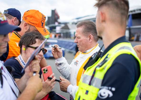 FORMULA 1 - GP of Austria 2023 SPIELBERG,AUSTRIA,02.JUL.23 - MOTORSPORTS, FORMULA 1 - Grand Prix of Austria, Red Bull Ring, legends parade. Image shows Jos Verstappen (NED).  GEPAxpictures xWolfgangxJannach