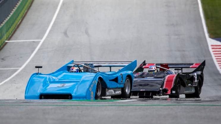 FORMULA 1 - GP of Austria 2023 SPIELBERG,AUSTRIA,02.JUL.23 - MOTORSPORTS, FORMULA 1 - Grand Prix of Austria, Red Bull Ring, legends parade. Image shows Jos Verstappen (NED) and Alexander Wurz (AUT).  GEPAxpictures xWolfgangxJannach
