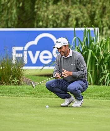 2nd July 2023; The Belfry, Sutton Coldfield, West Midlands, England: Betfred British Masters Golf, Day 4; Edoardo Molinari lines up a putt  ActionPlus12526218 GodfreyxPitt