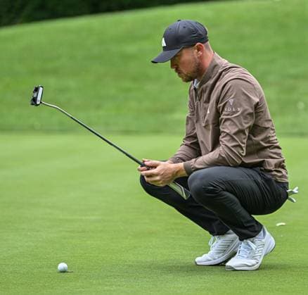 2nd July 2023; The Belfry, Sutton Coldfield, West Midlands, England: Betfred British Masters Golf, Day 4; Richard Mansell on the 12th green  ActionPlus12526227 GodfreyxPitt