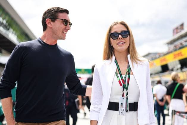 FORMULA 1 - GP of Austria 2023 SPIELBERG,AUSTRIA,02.JUL.23 - MOTORSPORTS, FORMULA 1 - Grand Prix of Austria, Red Bull Ring. Image shows Mark Mateschitz and his girlfriend Victoria Swarovski.  GEPAxpictures xDanielxGoetzhaber