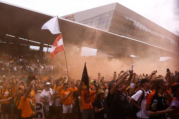 F1 Austrian Grand Prix 2023 Fans after the Formula 1 Austrian Grand Prix at Red Bull Ring in Spielberg, Austria on July 2, 2023. Spielberg Austria  Copyright: xJakubxPorzyckix originalFilename:porzycki-f1austri230702_nphlQ.jpg
