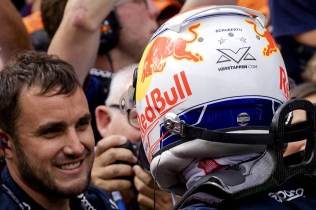 SPIELBERG - Max Verstappen (Red Bull Racing) celebrates his win at the Austrian Grand Prix at the Red Bull Ring on July 02, 2023 in Spielberg, Austria. ANP SEM VAN DER WAL F1 Grand Prix of Austria 2023 xVIxANPxSportx xxANPxIVx 472914295 originalFilename: 472914295.jpg
