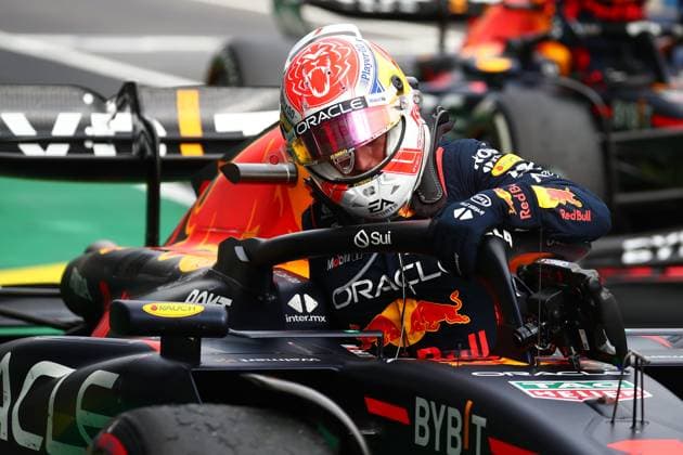 F1 Gran Prix of Austria Max Verstappen of Red Bull Racing celebrates at the end of the F1 Grand Prix of Austria at Red Bull Ring on July 2, 2023 in Spielberg, Austria. Spielberg Monte-Carlo Austria Copyright: xBasilex
