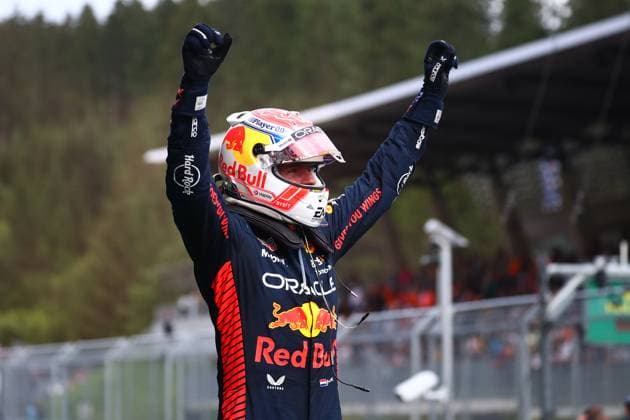 F1 Gran Prix of Austria Max Verstappen of Red Bull Racing celebrates at the end of the F1 Grand Prix of Austria at Red Bull Ring on July 2, 2023 in Spielberg, Austria. Spielberg Monte-Carlo Austria Copyright: xBasilex