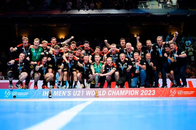 Bilder des Jahres 2023, Sport 07 Juli Sport Themen der Woche KW26 Sport Bilder des Tages Sport Bilder des Tages Berlin, 02. Juli 2023: Handball U21, U 21 WM - Finale - Deutschland - Ungarn Berlin Max-Schmeling-Halle Berlin Deutschland *** Berlin, 02 July 2023 Handball U21 World Cup Final Germany Hungary Berlin Max Schmeling Halle Berlin Germany