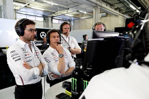D™AMBROSIO Jerome (bel), Driver Development Director of Mercedes AMG F1 Team, WOLFF Toto (aut), Team Principal & CEO of Mercedes AMG F1 Team, SCHAFER Markus, Non-Executive Chairman CTO of Mercedes AMG F1 Team, portrait during the 2023 Formula 1 Rolex Grosser Preis von Osterreich, 2023 Austrian Grand Prix, 9th round of the 2023 Formula One World Championship, WM, Weltmeisterschaft from June 30 to July 2, 2023 on the Red Bull Ring, in Spielberg, Austria - F1 - AUSTRIAN GRAND PRIX 2023 - RACE DPPI Panoramic F12023GP10AUT_JK085703