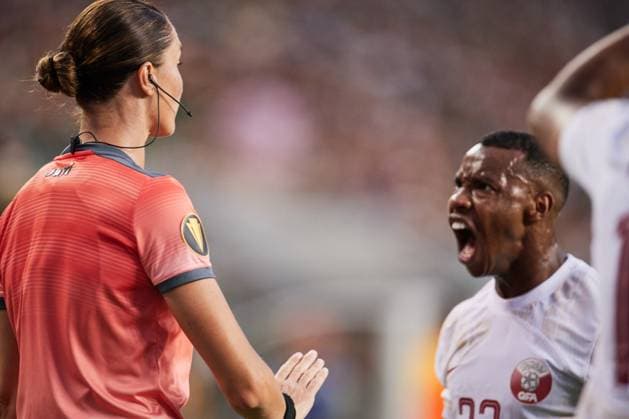RECORD DATE NOT STATED 2023 CONCACAF Gold Cup Mexico vs Qatar Assim Madibo of Qatar during the game Mexico (Mexican national team, Nationalteam vs Qatar, corresponding to group B of the CONCACAF Gold Cup 2023, at Levis Stadium, on July 02, 2023. <br><br> Assim Madibo de Qatar durante el partido Mexico (Seleccion Nacional de Mexico) vs Qatar, correspondiente al grupo B de la Copa Oro de la CONCACAF 2023, en el Levis Stadium, el 02 de Julio de 2023. SANTA CLARA CALIFORNIA ESTADOS UNIDOS  Copyright: xJorgexMartinezx 20230702224653_CGC_GB_MEX_QAT_MADIBO161