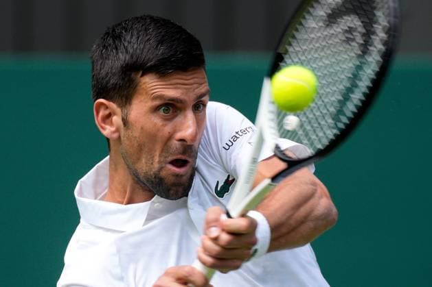Mandatory Credit: Photo by Simon Dael Shutterstock (13992952ao) Novak Djokovic during his first round match Wimbledon Tennis Championships, Day 1, The All England Lawn Tennis and Croquet Club, London, UK - 03 Jul 2023 Wimbledon Tennis Championships, Day 1, The All England Lawn Tennis and Croquet Club, London, UK - 03 Jul 2023  Copyright: xSimonxDael Shutterstockx 13992952ao