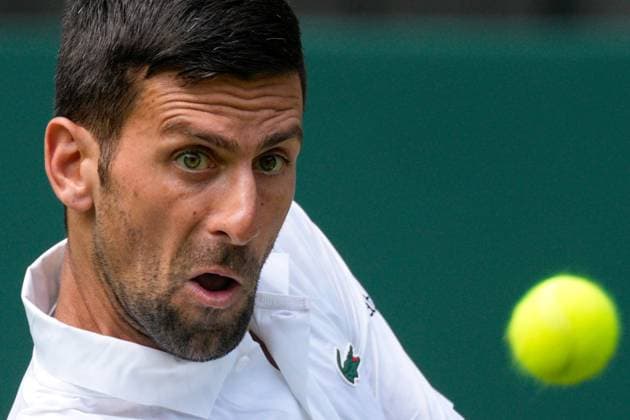 Mandatory Credit: Photo by Dave Shopland Shutterstock (13992815j) Novak Djokovic during his first round match Wimbledon Tennis Championships, Day 1, The All England Lawn Tennis and Croquet Club, London, UK - 03 Jul 2023 Wimbledon Tennis Championships, Day 1, The All England Lawn Tennis and Croquet Club, London, UK - 03 Jul 2023  Copyright: xDavexShopland Shutterstockx 13992815j