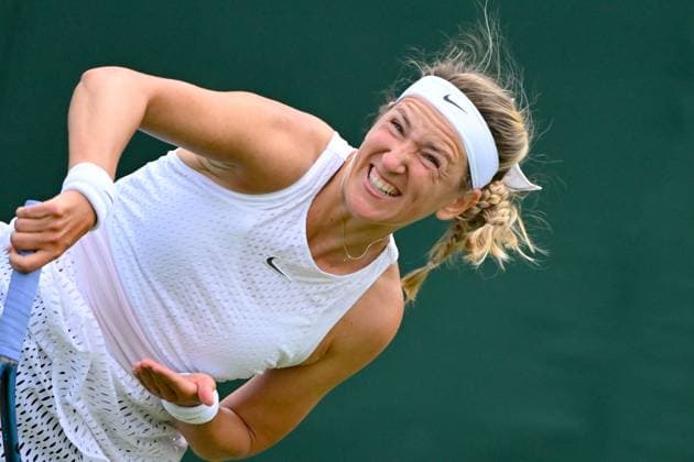 Tennis : Wimbledon 2023 - Angleterre - Victoria Azarenaka - Bielorussie Tennis : Wimbledon 2023 - Angleterre- 01 07 23 ChrysleneCaillaud Panoramic  
