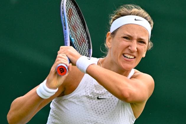 Tennis : Wimbledon 2023 - Angleterre - Victoria Azarenaka - Bielorussie Tennis : Wimbledon 2023 - Angleterre- 01 07 23 ChrysleneCaillaud Panoramic  