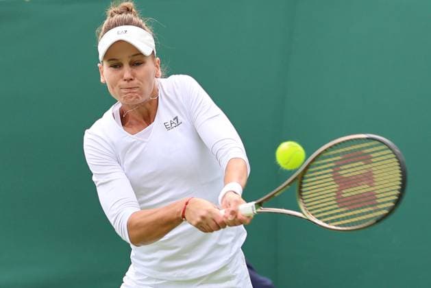 TENNIS - Wimbledon 2023 LONDON,ENGLAND,03.JUL.23 - TENNIS - WTA, Tennis Damen Tour, Wimbledon, Grand Slam. Image shows Veronika Kudermetova (RUS).  GEPAxpictures xAlanxGrieves