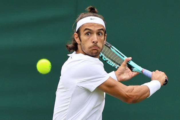 TENNIS - Wimbledon 2023 LONDON,ENGLAND,03.JUL.23 - TENNIS - ATP, Tennis Herren World Tour, Wimbledon, Grand Slam. Image shows Lorenzo Musetti (ITA).  GEPAxpictures xAlanxGrieves