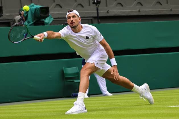 2023 Wimbledon Tournament LONDRES, LO - 03.07.2023: 2023 WIMBLEDON TOURNAMENT - Pedro Cachin (ARG) during Wimbledon Tournament 2023 held in London, England. (Photo: Andre Chaco Fotoarena) x2396616x  AndrexChaco