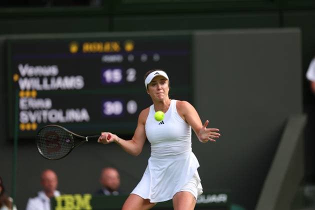 Mandatory Credit: Photo by Ella Ling Shutterstock (13992814cz) Elina Svitolina in action Wimbledon Tennis Championships, Day 1, The All England Lawn Tennis and Croquet Club, London, UK - 03 Jul 2023 Wimbledon Tennis Championships, Day 1, The All England Lawn Tennis and Croquet Club, London, UK - 03 Jul 2023  Copyright: xEllaxLing Shutterstockx 13992814cz