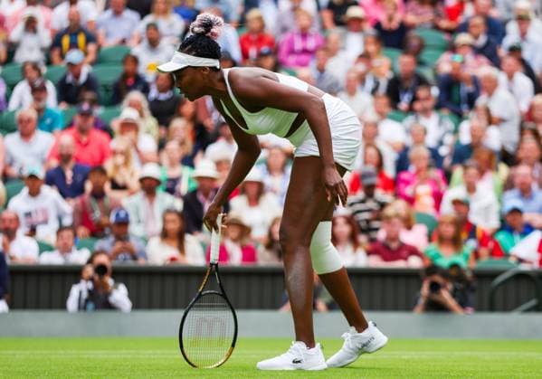 Mandatory Credit: Photo by Ella Ling Shutterstock (13992814em) Venus Williams in action on Centre Court Wimbledon Tennis Championships, Day 1, The All England Lawn Tennis and Croquet Club, London, UK - 03 Jul 2023 Wimbledon Tennis Championships, Day 1, The All England Lawn Tennis and Croquet Club, London, UK - 03 Jul 2023  Copyright: xEllaxLing Shutterstockx 13992814em