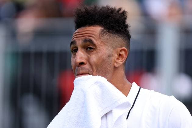 3rd July 2023; All England Lawn Tennis and Croquet Club, London, England: Wimbledon Tennis Tournament; Michael Mmoh during his match with Felix Auger-Aliassime  ActionPlus12526901 ShaunxBrooks