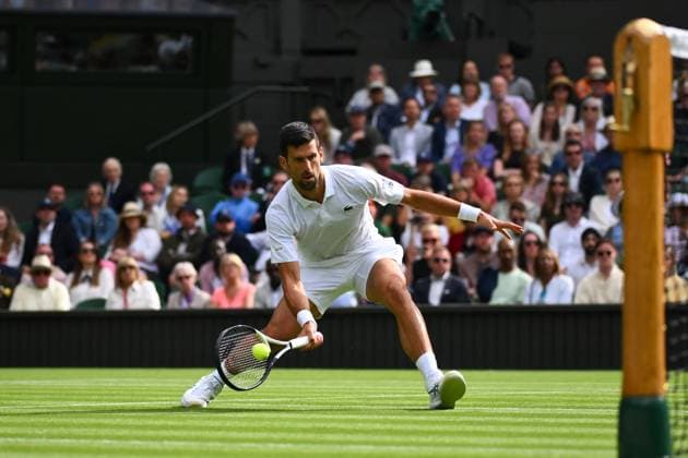 Wimbledom Championships Day 1 Novak Djokovic (SRB) plays his first round match at the 2023 Wimbledon Championships at the AELTC in London, UK on July 3, 2023. Photo by Corinne Dubreuil ABACAPRESS.COM London United Kingdom  Copyright: xDubreuilxCorinne ABACAx 859389_042 DubreuilxCorinne ABACAx 859389_042