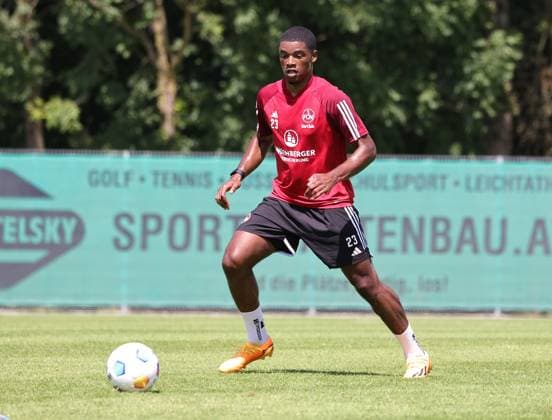 04 07 2023 football 2 football Bundesliga season 2023 2024 1 FC Nürnberg FCN club training camp summer summer training camp Kothmühle Austria zinc DaMa xdaxmax Kwadwo Duah 23, 1 FC Nürnberg FCN