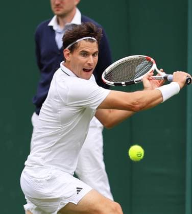 TENNIS - Wimbledon 2023 LONDON,ENGLAND,04.JUL.23 - TENNIS - ATP, Tennis Herren World Tour, Wimbledon, Grand Slam. Image shows Dominic Thiem AUT).  GEPAxpictures xAlanxGrieves