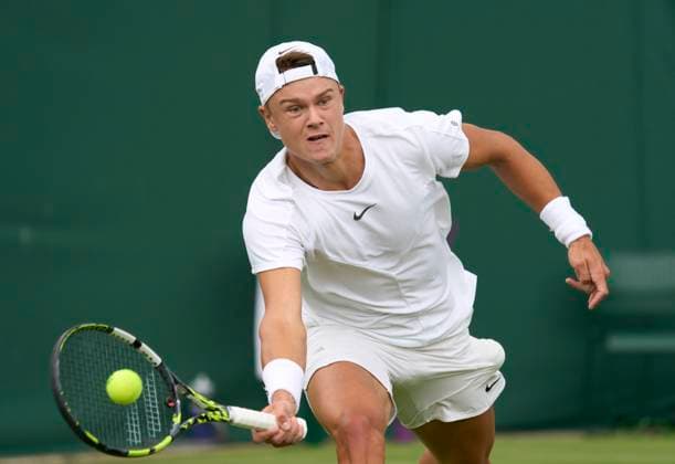 at the 2023 Wimbledon Championships Holger Rune plays in his first round match against George Loffhagan in the 2023 Wimbledon Championships Day Two at the All England Club, London, United Kingdom,, Credit:Peter van den Berg Avalon United Kingdom, England, London, All England Lawn Tennis and Croquet Club  Copyright: xPeterxvanxdenxBergx xAvalonx 0787086692