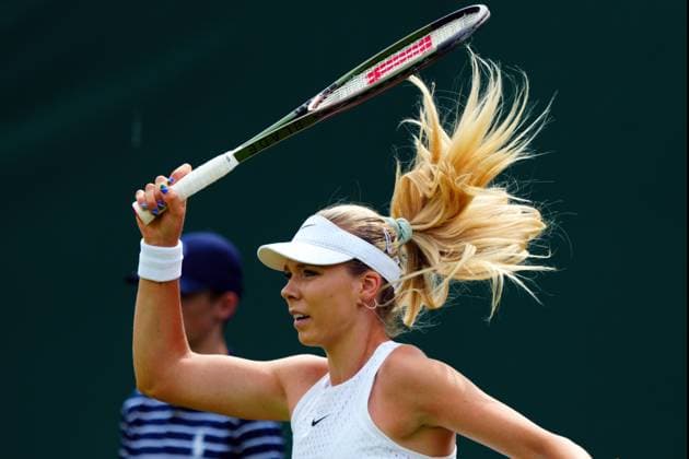 Mandatory Credit: Photo by Javier Garcia Shutterstock (13995877cq) Katie Boulter during her first round match Wimbledon Tennis Championships, Day 2, The All England Lawn Tennis and Croquet Club, London, UK - 04 Jul 2023 Wimbledon Tennis Championships, Day 2, The All England Lawn Tennis and Croquet Club, London, UK - 04 Jul 2023  Copyright: xJavierxGarcia Shutterstockx 13995877cq