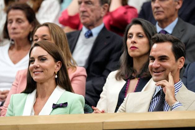 Mandatory Credit: Photo by Dave Shopland Shutterstock (13995876br) Catherine Princess of Wales and Roger Federer watching the action from the Royal Box Wimbledon Tennis Championships, Day 2, The All England Lawn Tennis and Croquet Club, London, UK - 04 Jul 2023 Wimbledon Tennis Championships, Day 2, The All England Lawn Tennis and Croquet Club, London, UK - 04 Jul 2023  Copyright: xDavexShopland Shutterstockx 13995876br