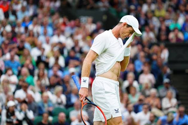 Mandatory Credit: Photo by Javier Garcia Shutterstock (13995877gn) Andy Murray during his first round match Wimbledon Tennis Championships, Day 2, The All England Lawn Tennis and Croquet Club, London, UK - 04 Jul 2023 Wimbledon Tennis Championships, Day 2, The All England Lawn Tennis and Croquet Club, London, UK - 04 Jul 2023  Copyright: xJavierxGarcia Shutterstockx 13995877gn