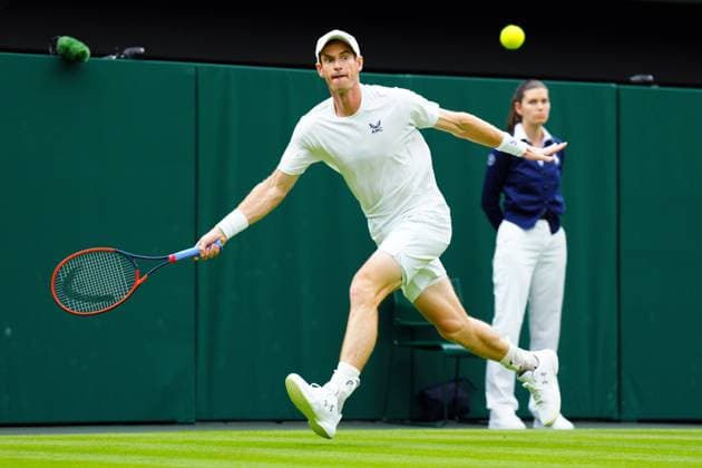 Mandatory Credit: Photo by Javier Garcia Shutterstock (13995877hs) Andy Murray during his first round match Wimbledon Tennis Championships, Day 2, The All England Lawn Tennis and Croquet Club, London, UK - 04 Jul 2023 Wimbledon Tennis Championships, Day 2, The All England Lawn Tennis and Croquet Club, London, UK - 04 Jul 2023  Copyright: xJavierxGarcia Shutterstockx 13995877hs