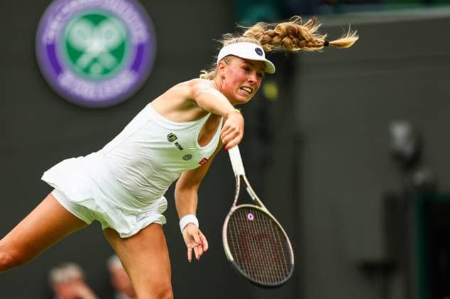 Mandatory Credit: Photo by Simon Dael Shutterstock (13995905ds) Magdalena Frech Wimbledon Tennis Championships, Day 2, The All England Lawn Tennis and Croquet Club, London, UK - 04 Jul 2023 Wimbledon Tennis Championships, Day 2, The All England Lawn Tennis and Croquet Club, London, UK - 04 Jul 2023  Copyright: xSimonxDael Shutterstockx 13995905ds