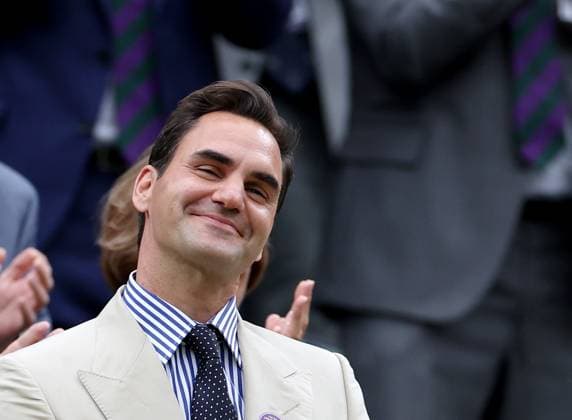 (230704) -- LONDON, July 4, 2023 -- Roger Federer is seen at Centre Court ahead of play on Day 2 of Wimbledon Tennis Championships in London, Britain, July 4, 2023. ) (SP)BRITAIN-LONDON-TENNIS-WIMBLEDON-ROGER FEDERER LixYing 