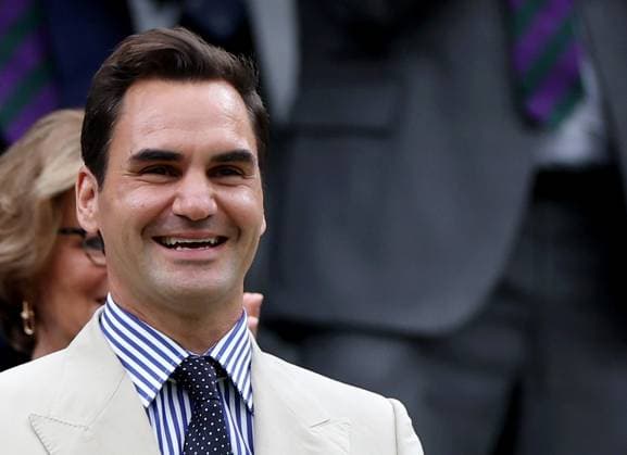 (230704) -- LONDON, July 4, 2023 -- Roger Federer is seen at Centre Court ahead of play on Day 2 of Wimbledon Tennis Championships in London, Britain, July 4, 2023. ) (SP)BRITAIN-LONDON-TENNIS-WIMBLEDON-ROGER FEDERER LixYing 