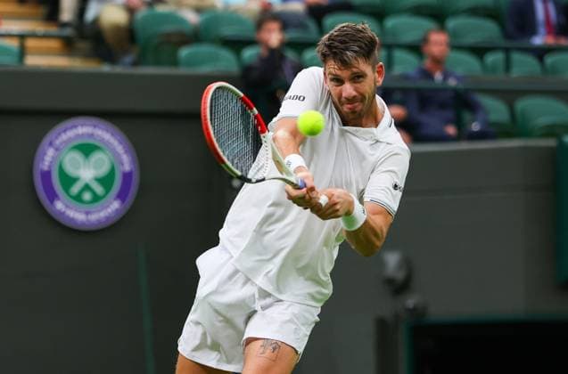 Mandatory Credit: Photo by Ella Ling Shutterstock (13995851cf) Cameron Norrie Wimbledon Tennis Championships, Day 2, The All England Lawn Tennis and Croquet Club, London, UK - 04 Jul 2023 Wimbledon Tennis Championships, Day 2, The All England Lawn Tennis and Croquet Club, London, UK - 04 Jul 2023  Copyright: xEllaxLing Shutterstockx 13995851cf