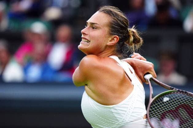 Mandatory Credit: Photo by Javier Garcia Shutterstock (13995877mn) Aryna Sabalenka during her first round match Wimbledon Tennis Championships, Day 2, The All England Lawn Tennis and Croquet Club, London, UK - 04 Jul 2023 Wimbledon Tennis Championships, Day 2, The All England Lawn Tennis and Croquet Club, London, UK - 04 Jul 2023  Copyright: xJavierxGarcia Shutterstockx 13995877mn